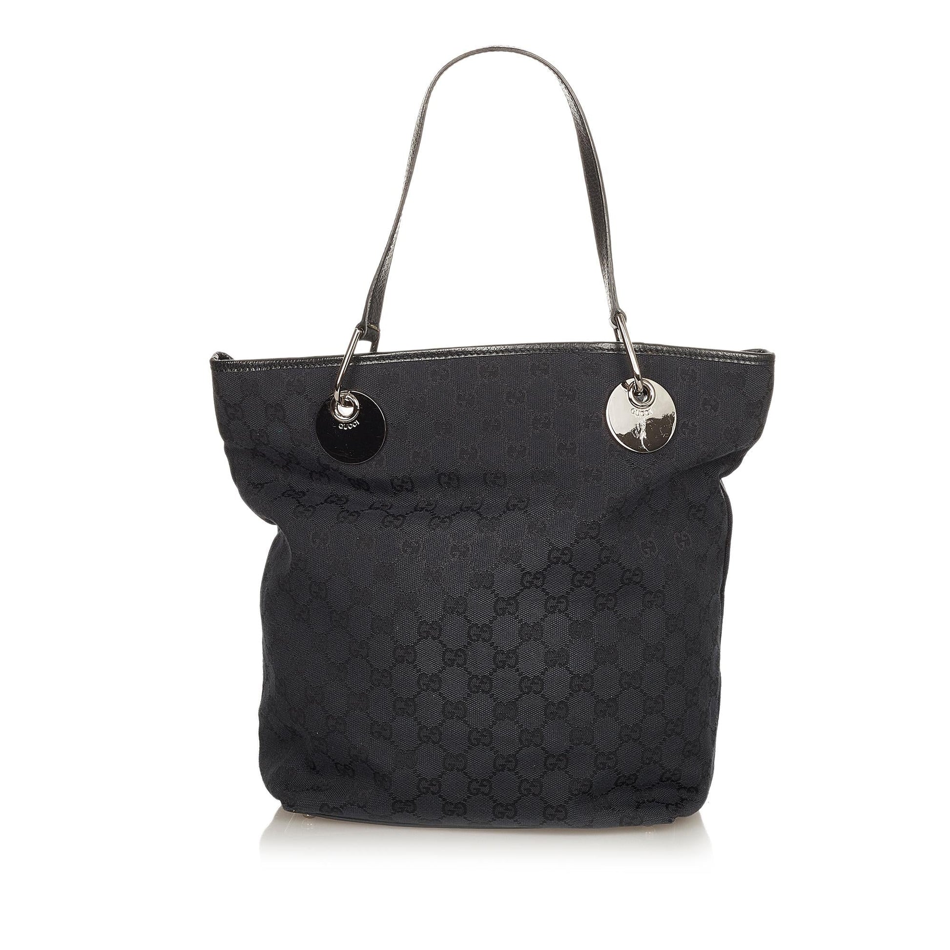 Gucci GG Eclipse SHG Canvas Black Tote Bag Bag Shg