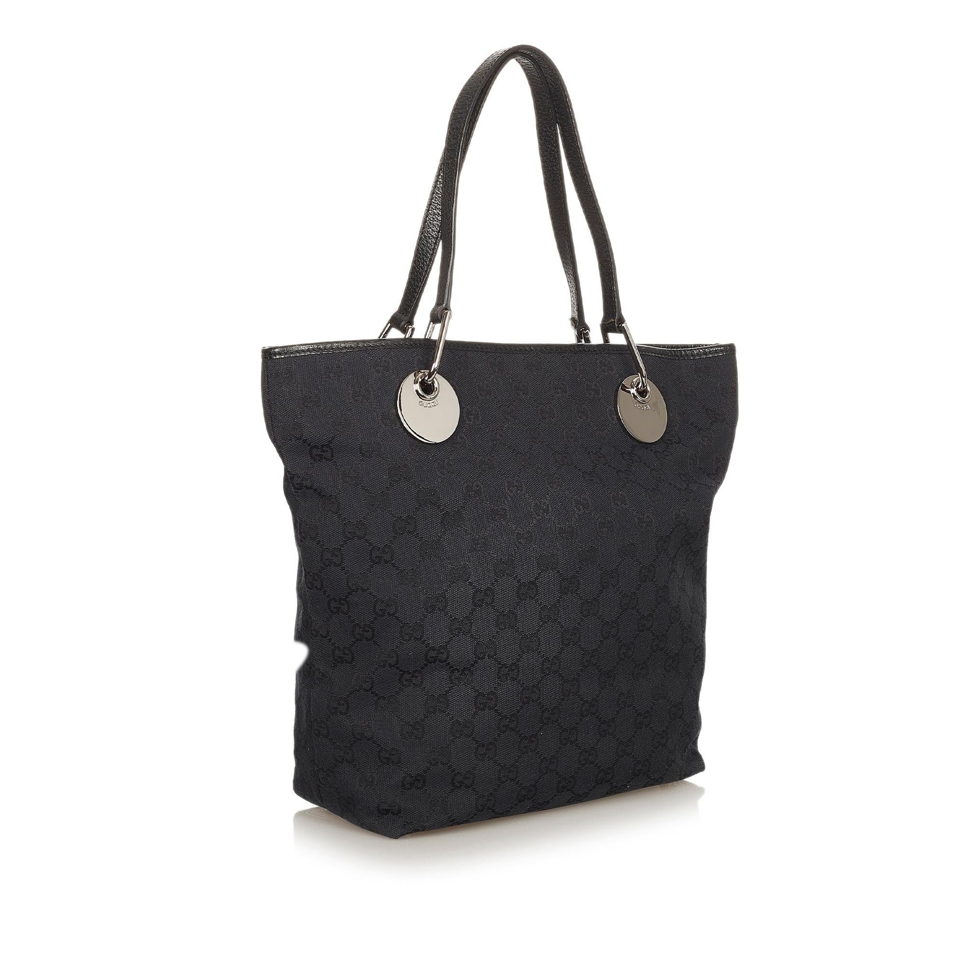 Gucci GG Eclipse SHG Canvas Black Tote Bag Bag Shg