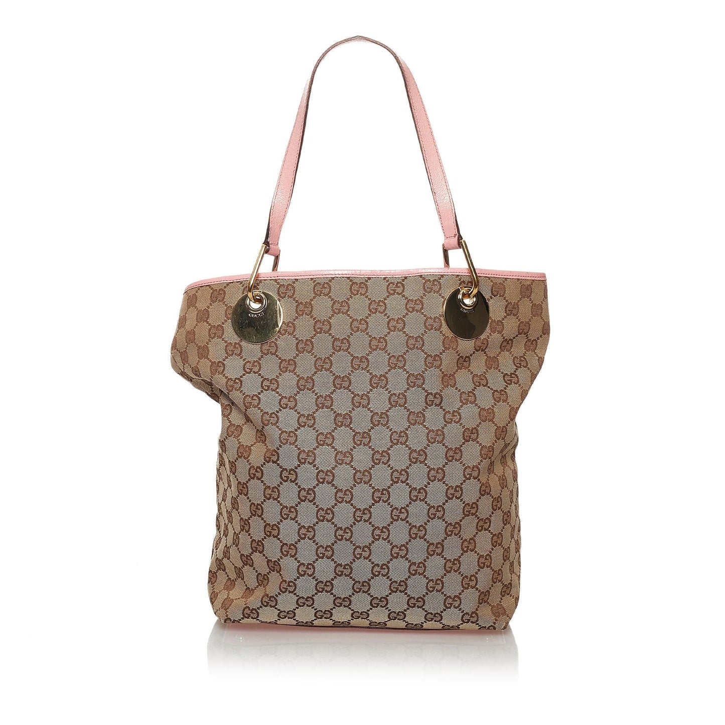 Gucci GG Eclipse SHG Canvas Brown Pink Tote Bag 3