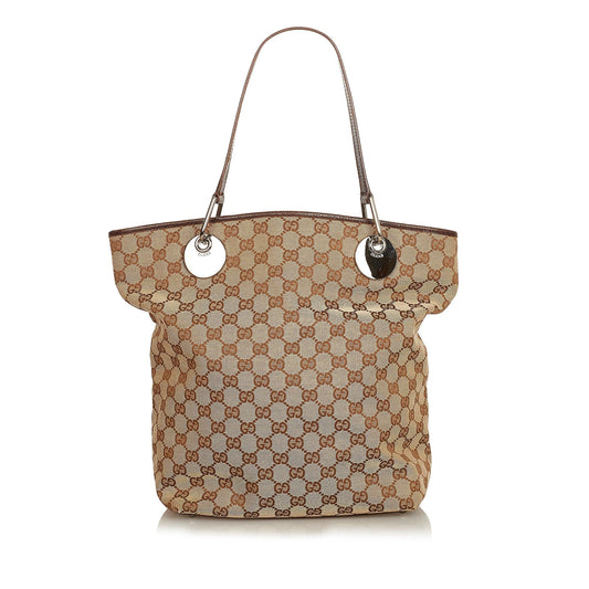 Gucci GG Eclipse SHG Canvas Brown Tote Bag 6