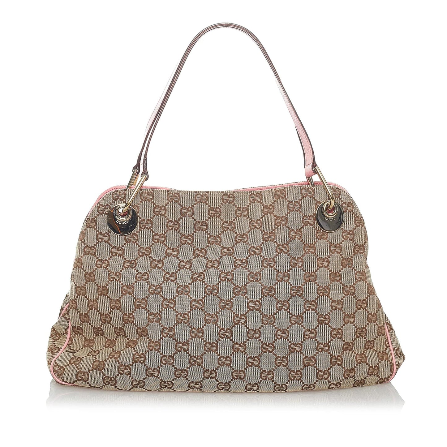 Gucci GG Eclipse SHG Canvas Brown Pink Tote Bag