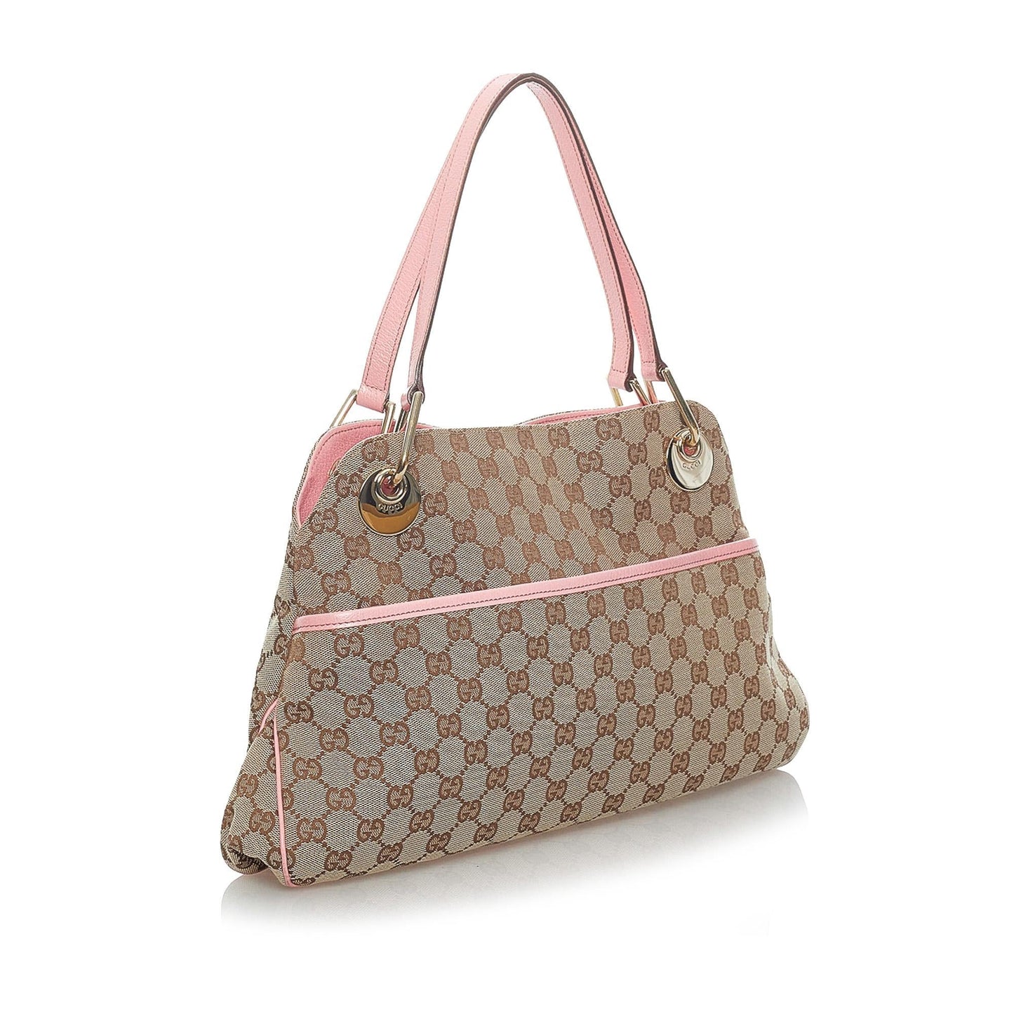 Gucci GG Eclipse SHG Canvas Brown Pink Tote Bag