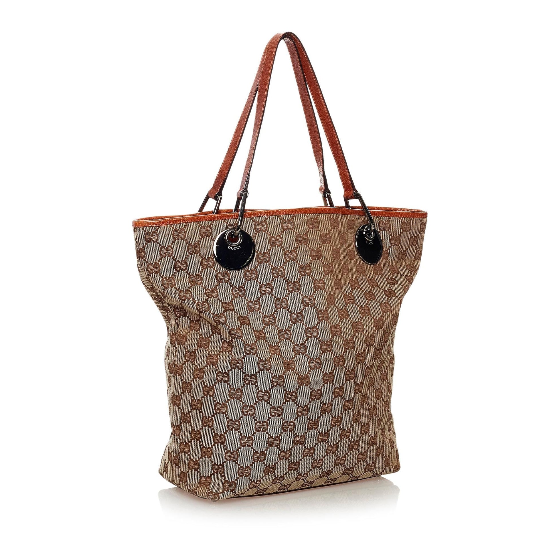 Gucci GG Eclipse SHG Canvas Brown Tote Bag Bag Shg