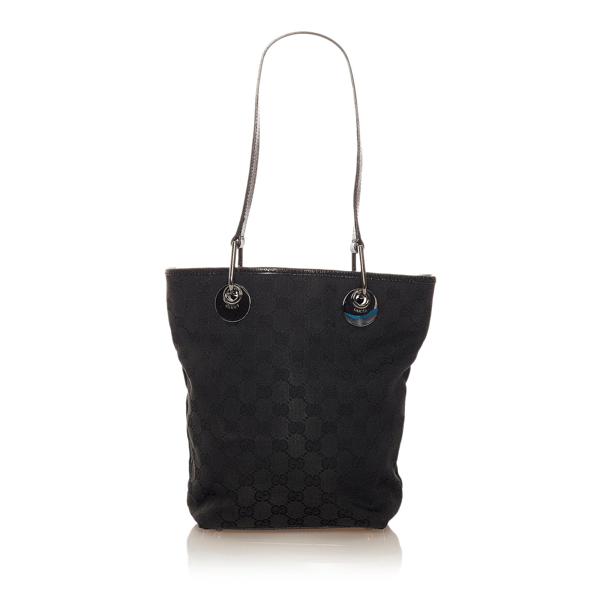 Gucci GG Eclipse SHG Canvas Black Tote Bag