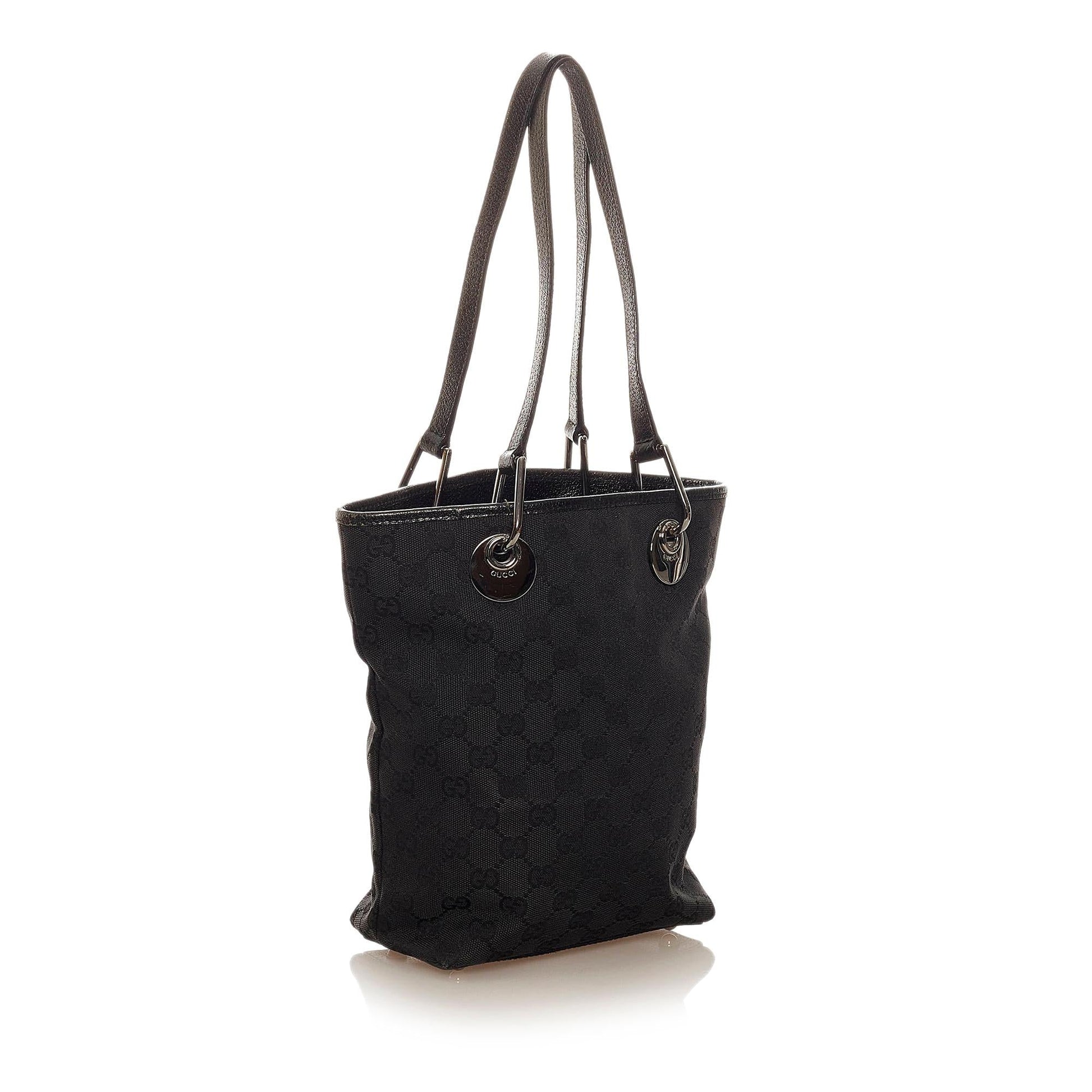 Gucci GG Eclipse SHG Canvas Black Tote Bag