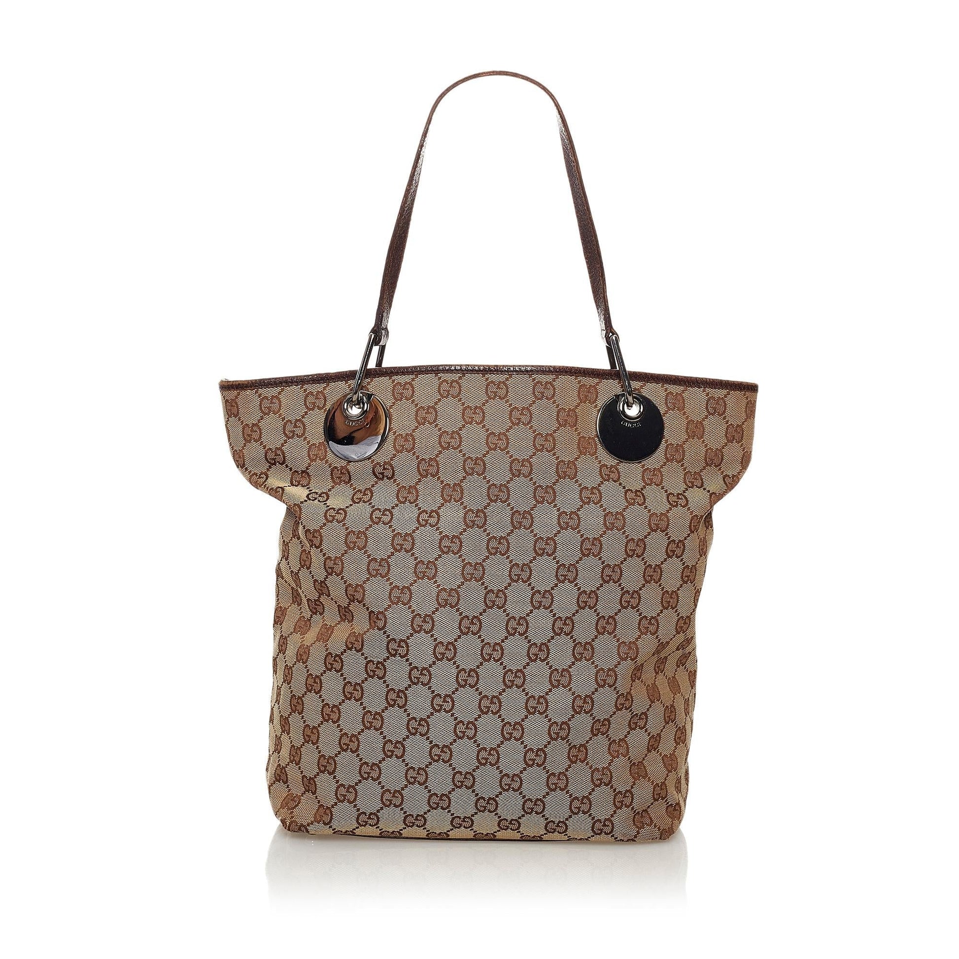 Gucci GG Eclipse SHG Canvas Brown Tote Bag 3