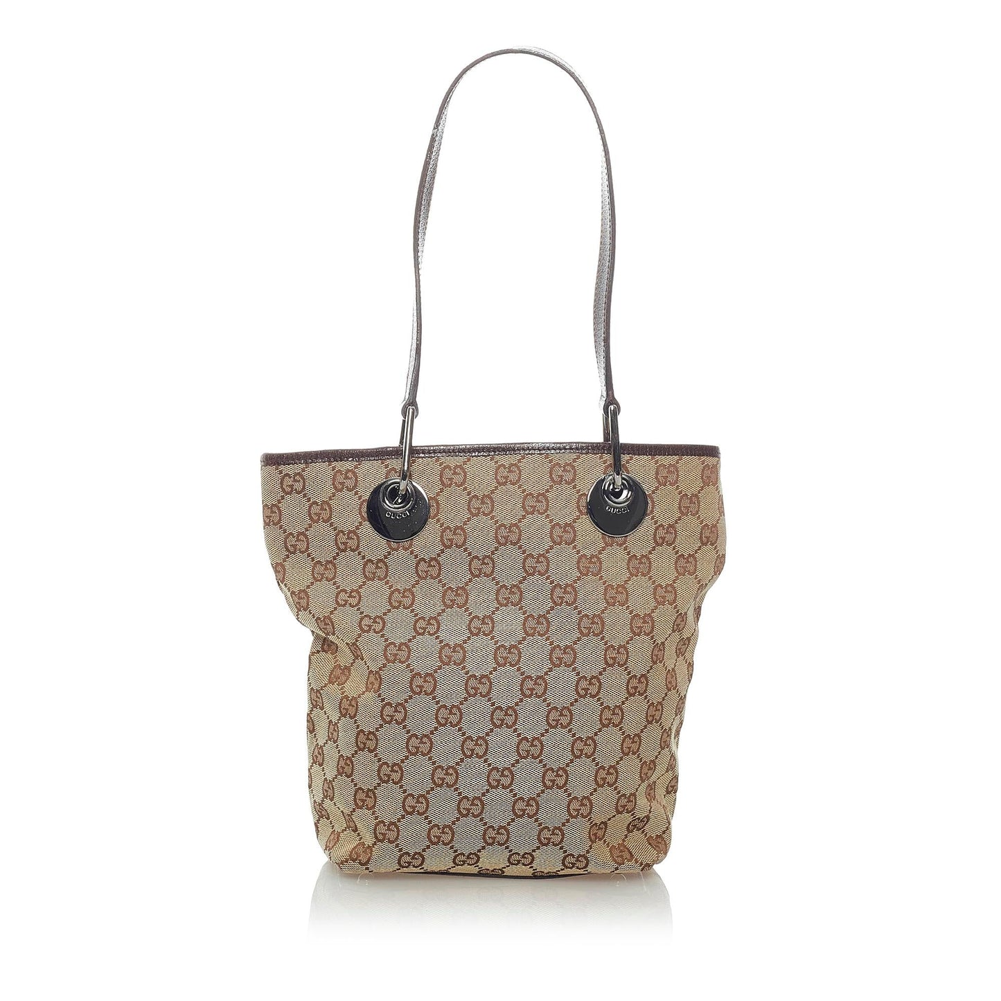 Gucci GG Eclipse SHG Canvas Calf Brown Tote Bag 3