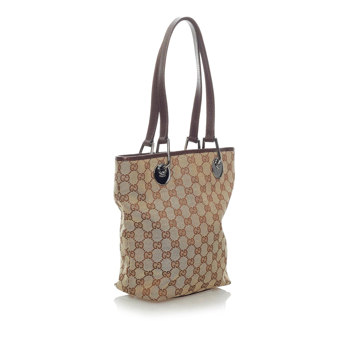 Gucci GG Eclipse SHG Canvas Calf Brown Tote Bag 3