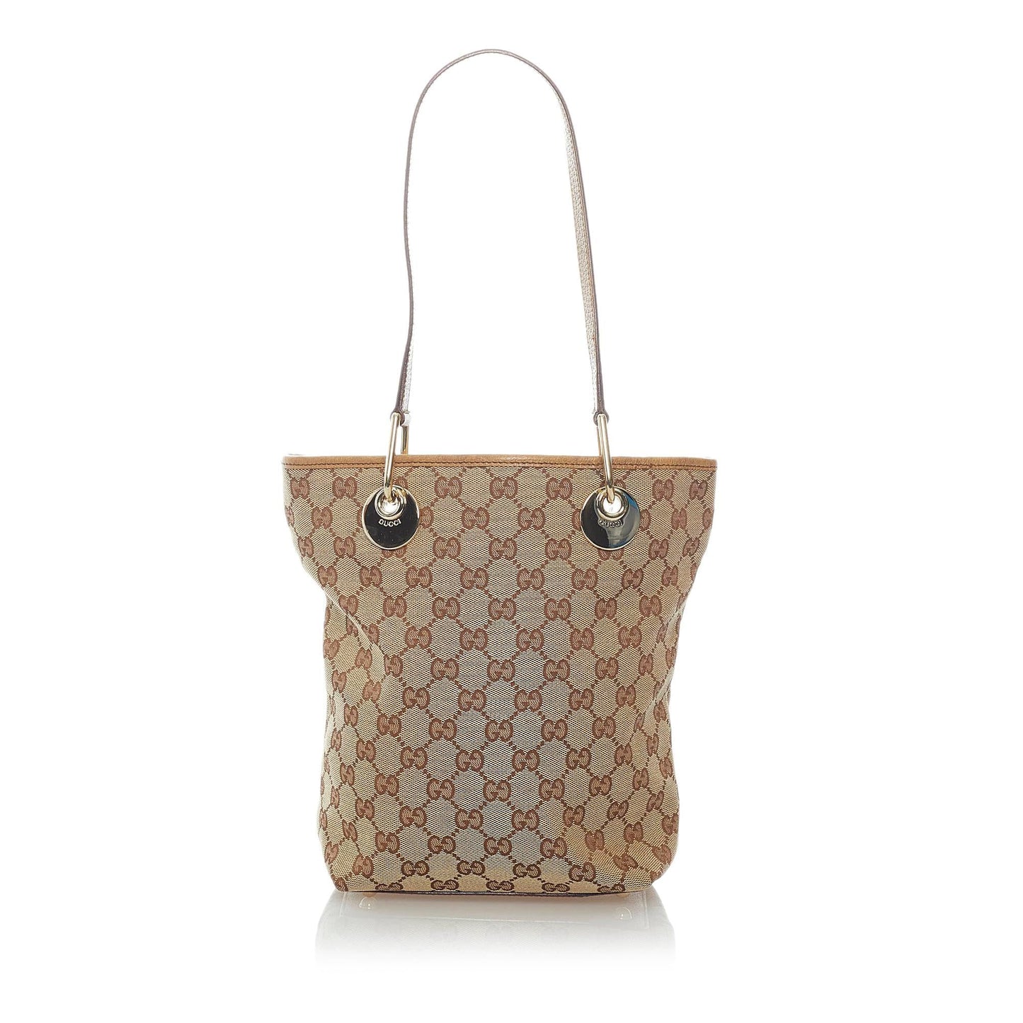 Gucci GG Eclipse SHG Canvas Calf Brown Tote Bag 4