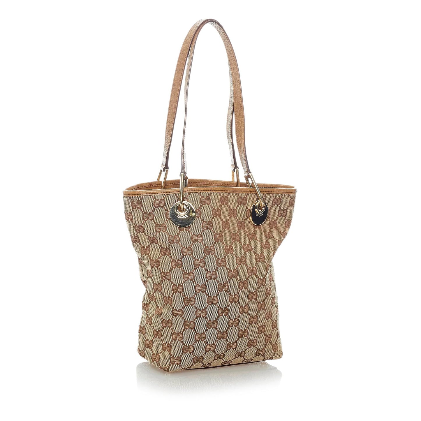 Gucci GG Eclipse SHG Canvas Calf Brown Tote Bag 4