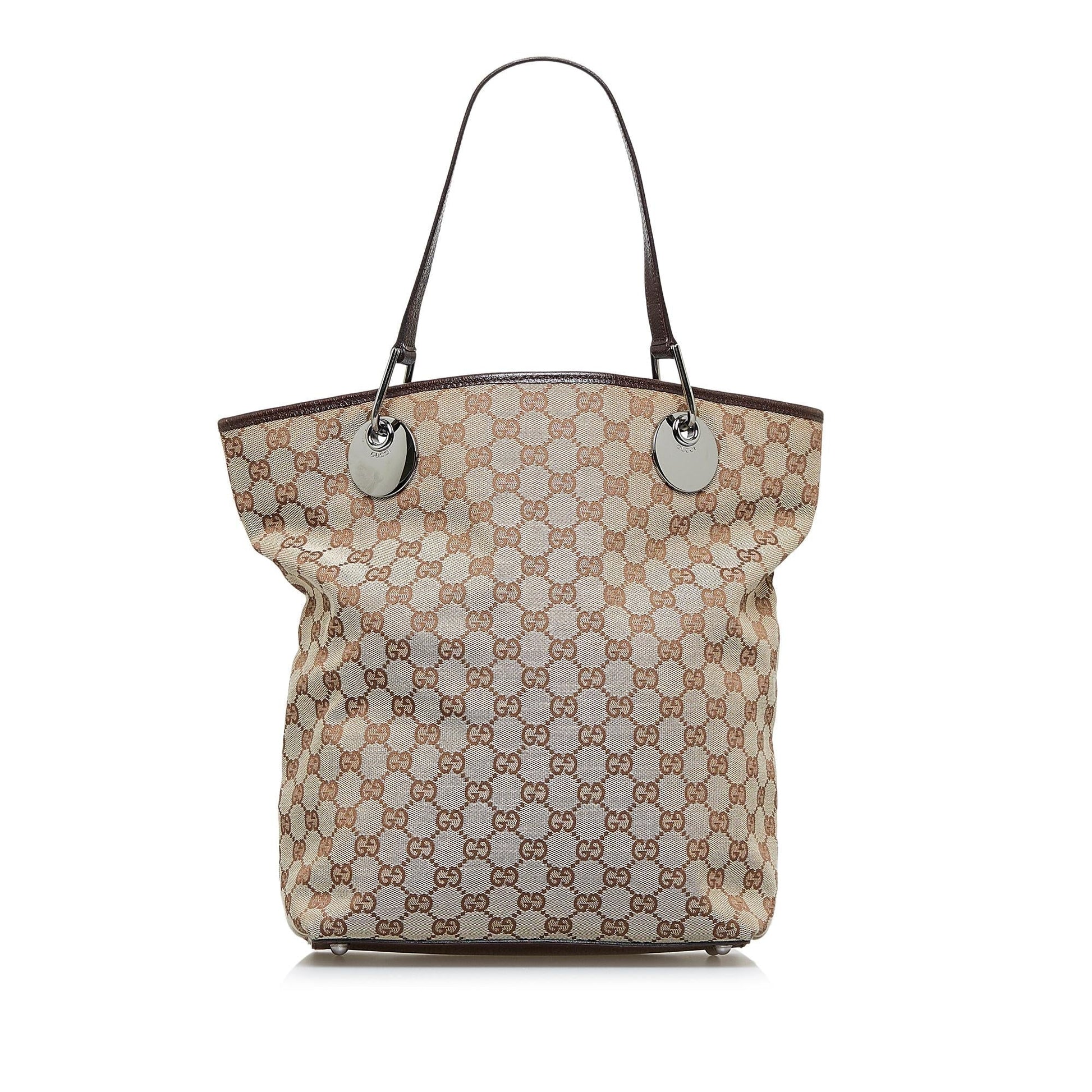 Gucci GG Eclipse SHG-jVoOHK Canvas Brown Tote Bag