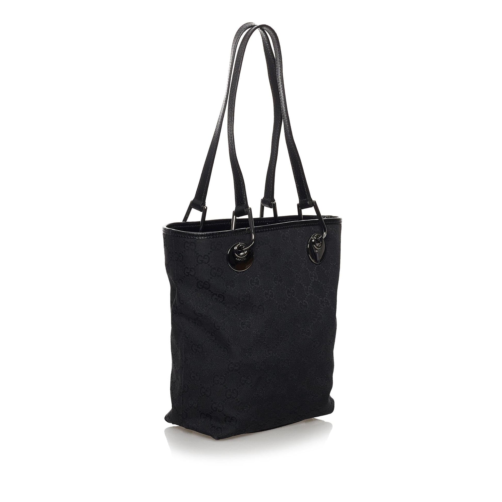 Gucci GG Eclipse SHG-KAPU3n Canvas Calf Black Tote Bag