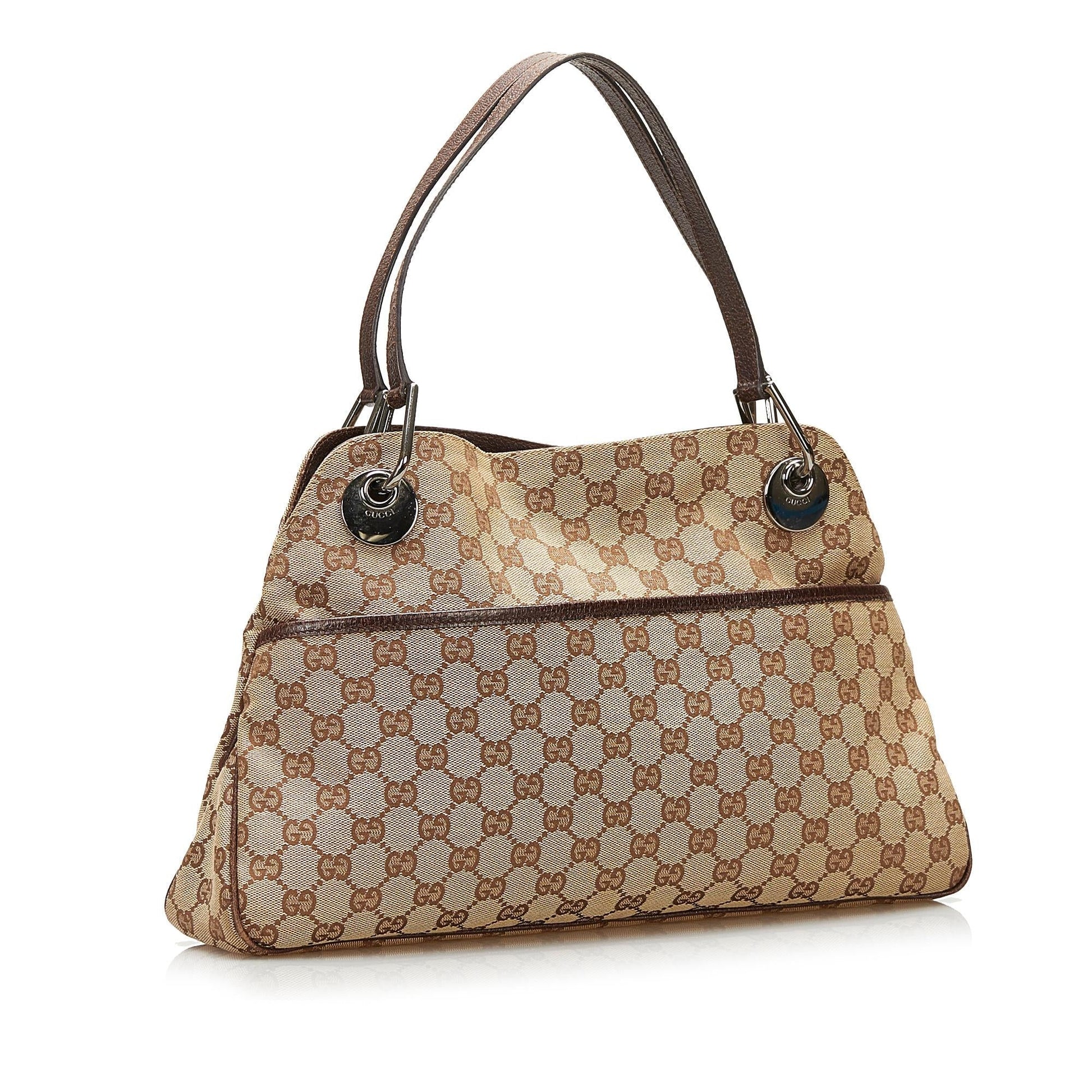 Gucci GG Eclipse SHG Canvas Brown Tote Bag Tote Shg