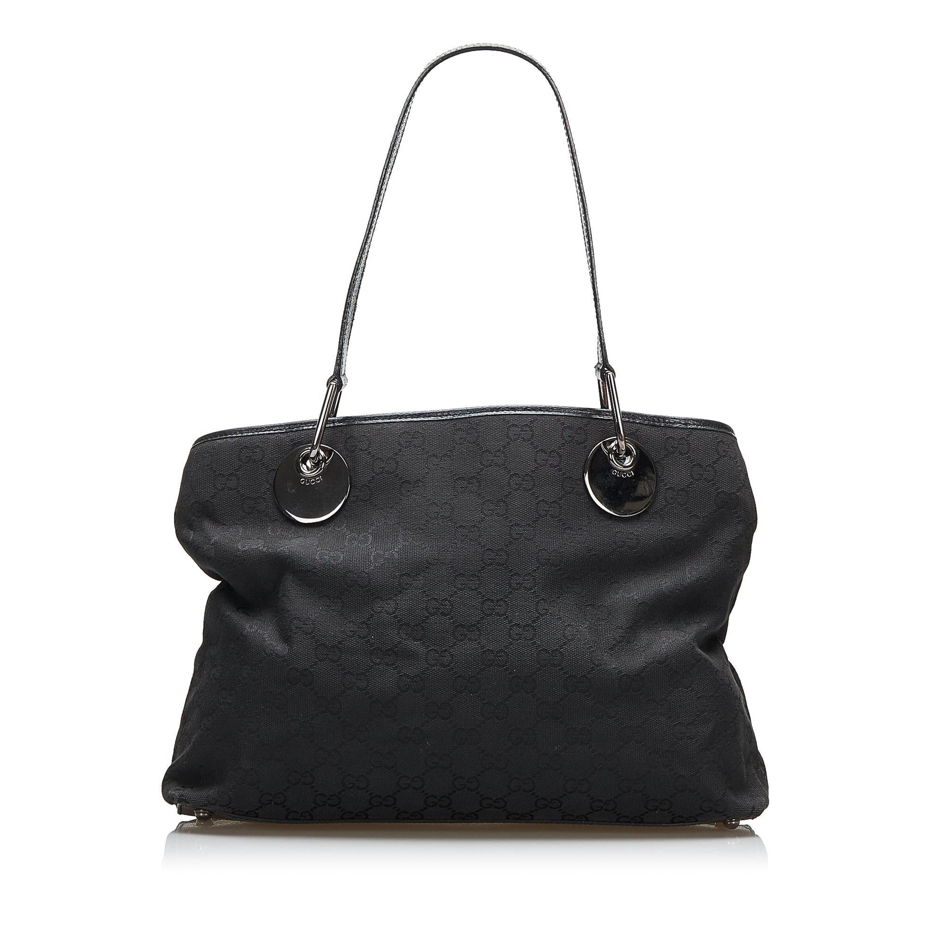 Gucci GG Eclipse SHG-MHZWjN Canvas Calf Black Tote Bag
