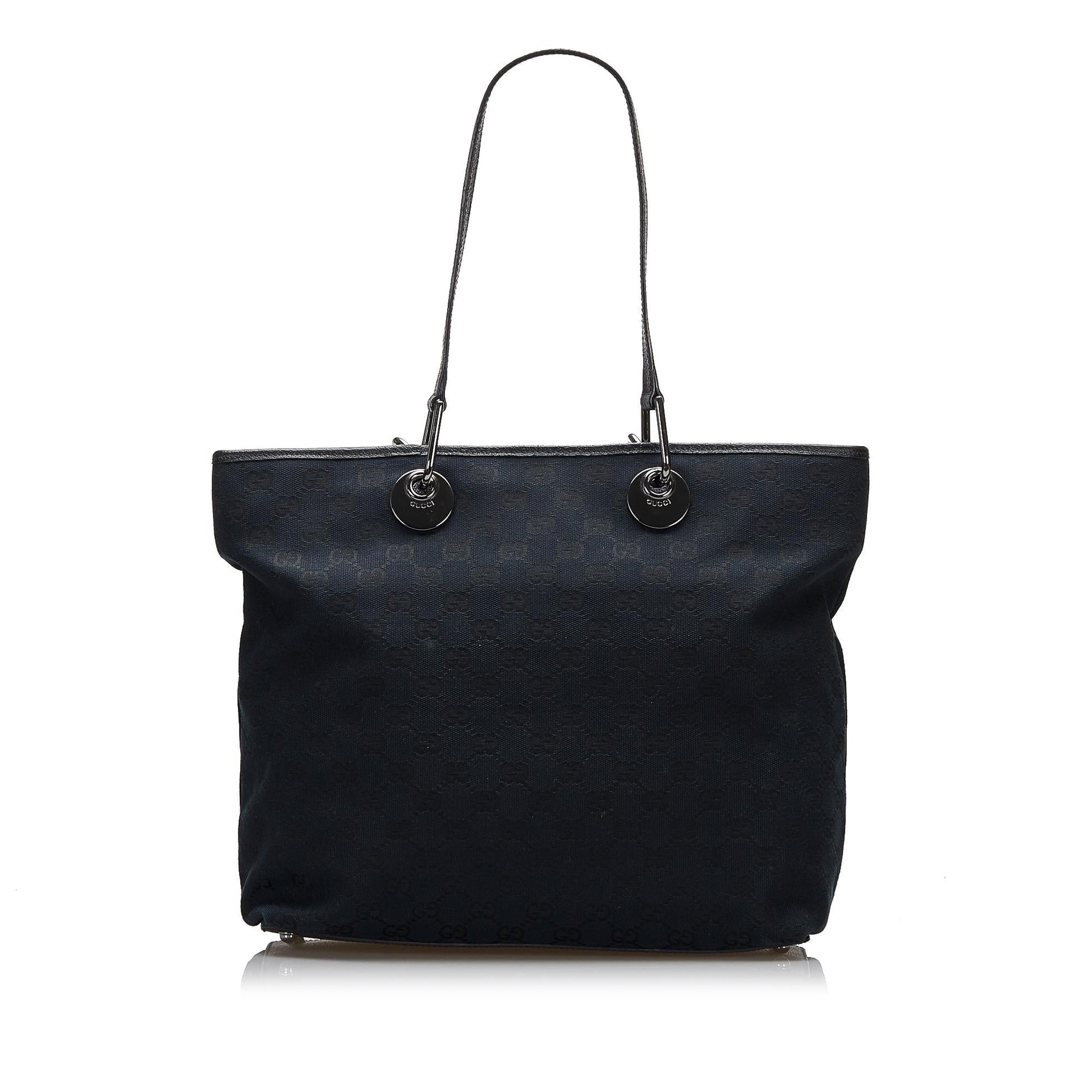 Gucci GG Eclipse SHG-c0MN9M Canvas Calf Black Tote Bag