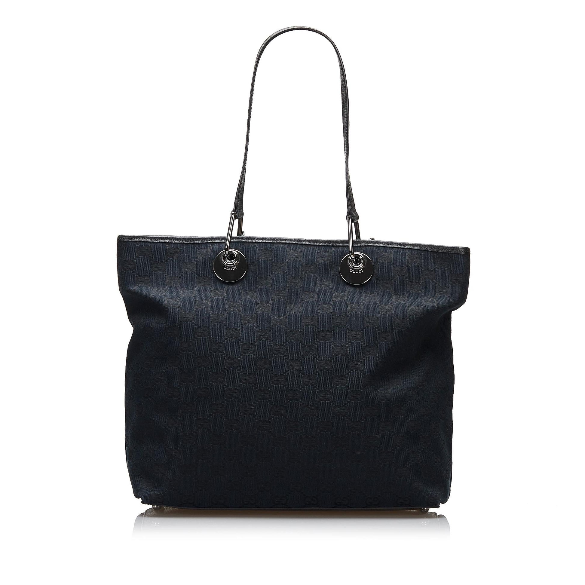 Gucci GG Eclipse SHG-c0MN9M Canvas Calf Black Tote Bag