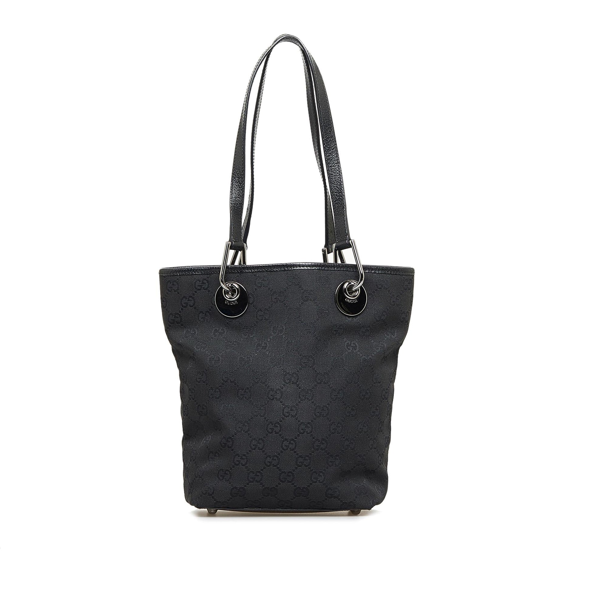 Gucci GG Eclipse SHG-B9ui4j Canvas Calf Black Tote Bag