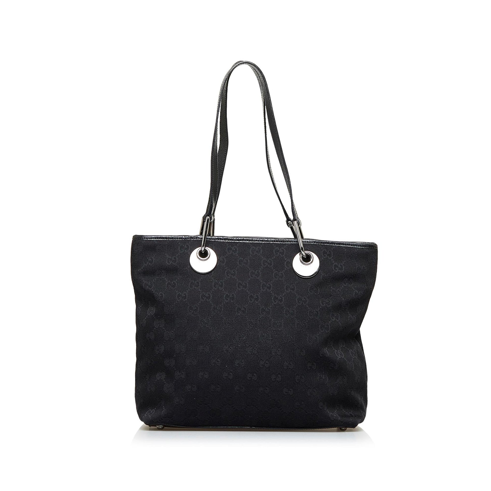 Gucci GG Eclipse SHG-Sh4gwE Canvas Calf Black Tote Bag