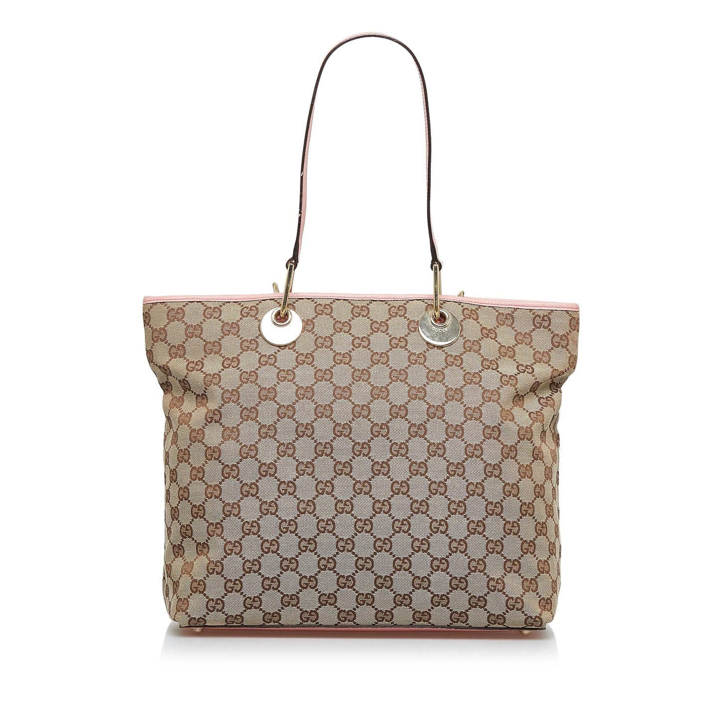 Gucci GG Eclipse SHG-iAOPL8 Canvas Calf Brown Pink Tote Bag