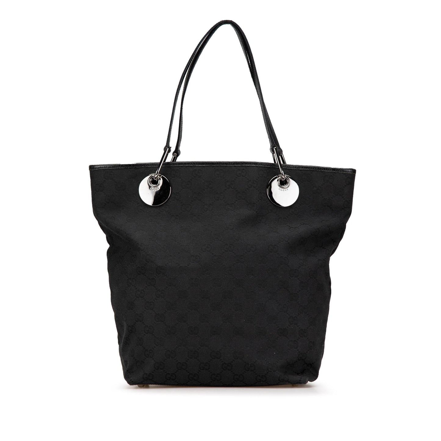 Gucci GG Eclipse Canvas Calf Black Tote Bag