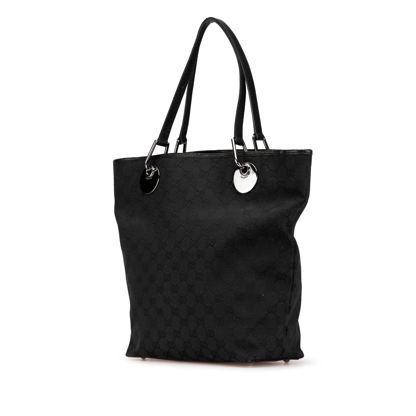Gucci GG Eclipse Canvas Calf Black Tote Bag