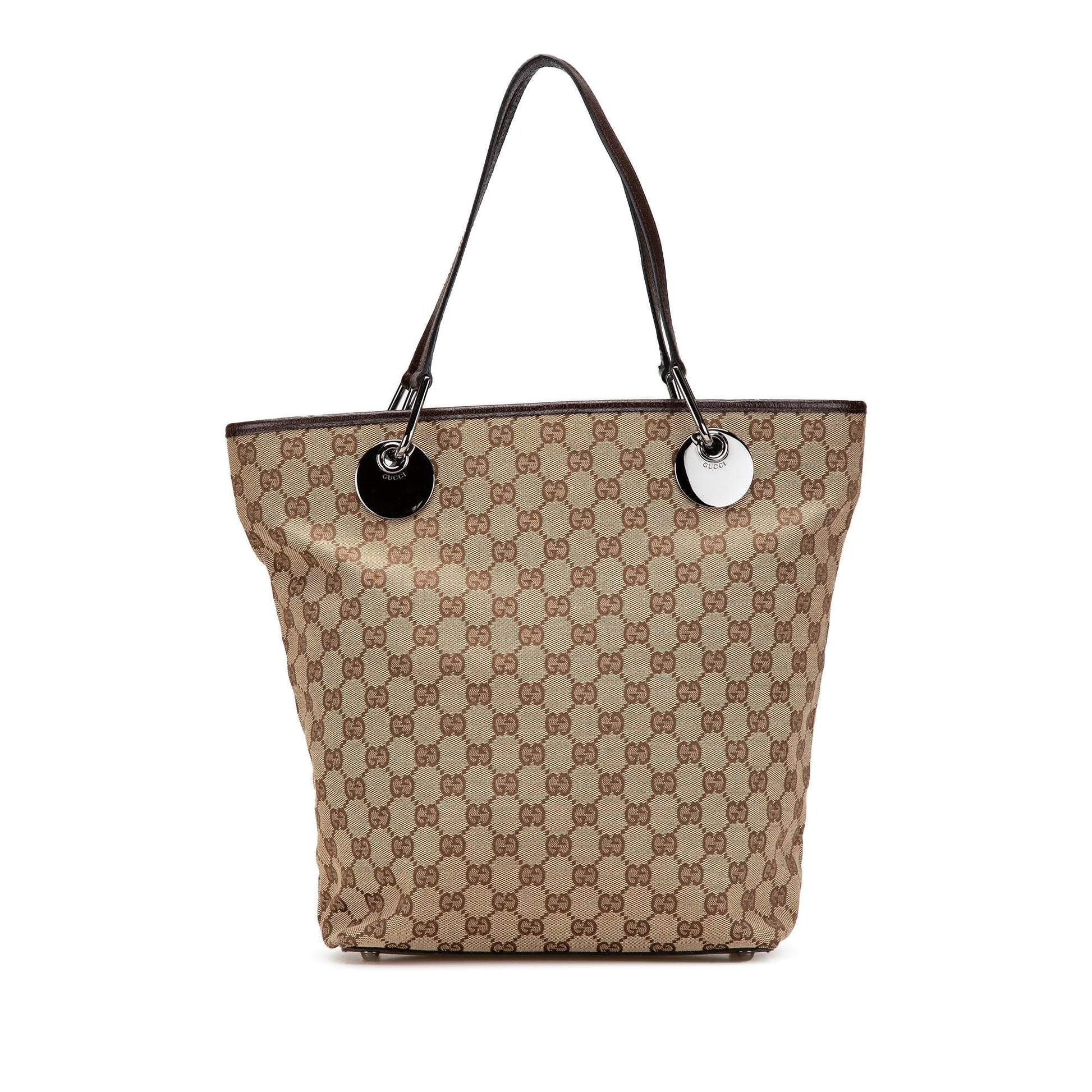 Gucci GG Eclipse Canvas Brown Tote Bag