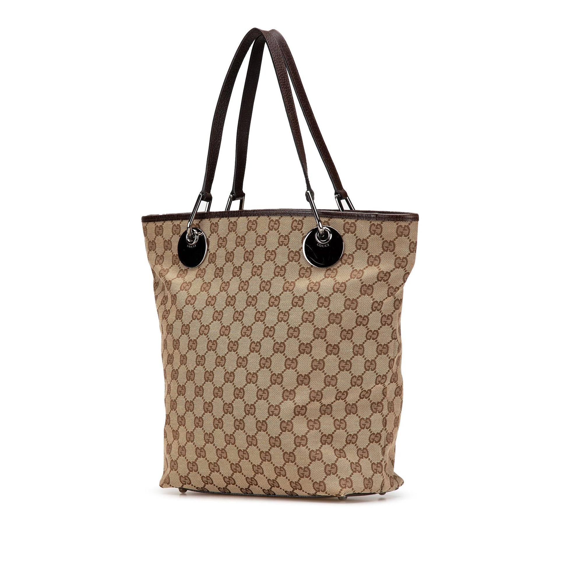 Gucci GG Eclipse Canvas Brown Tote Bag