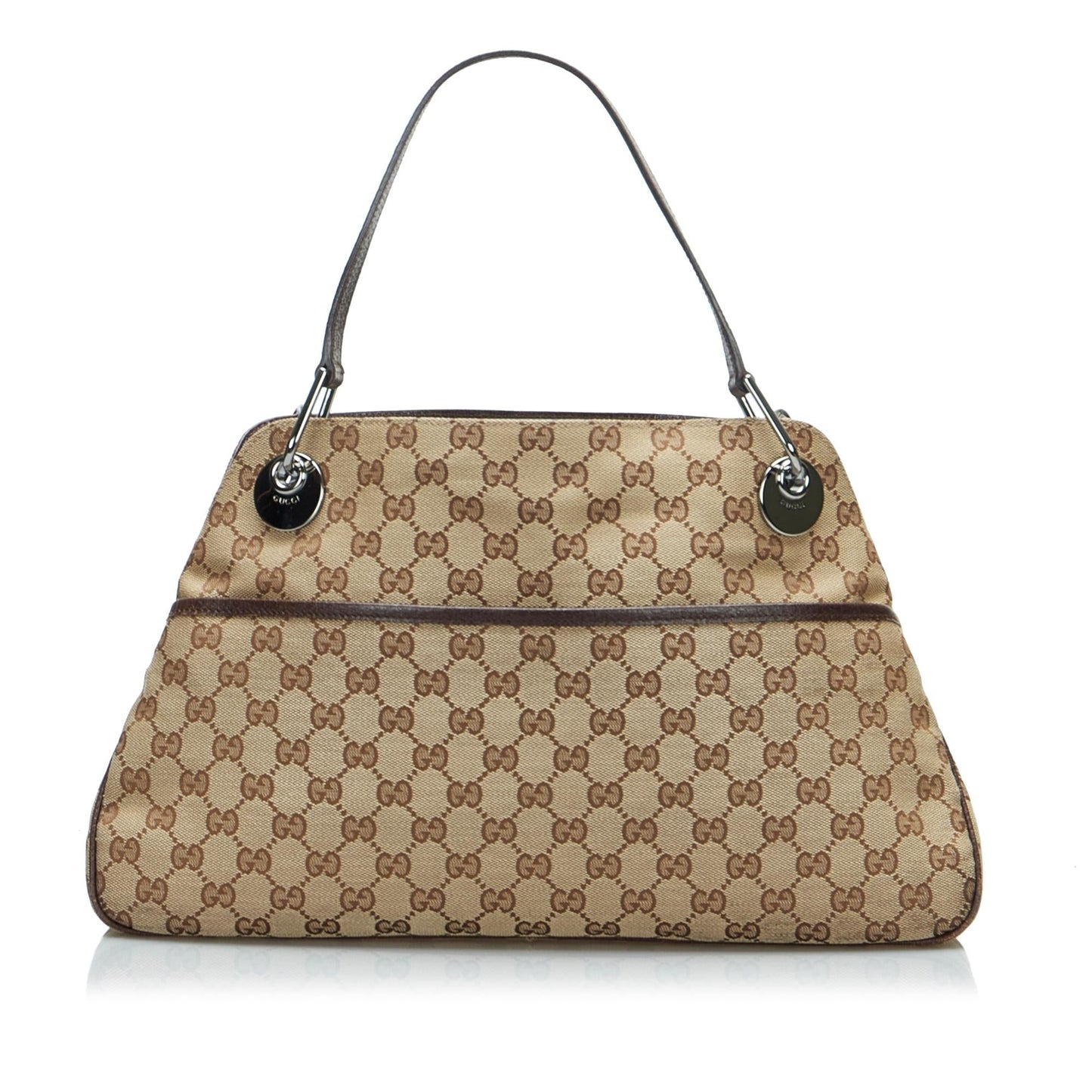 Gucci GG Eclipse SHG-CUWPhk Canvas Calf Brown Shoulder Bag