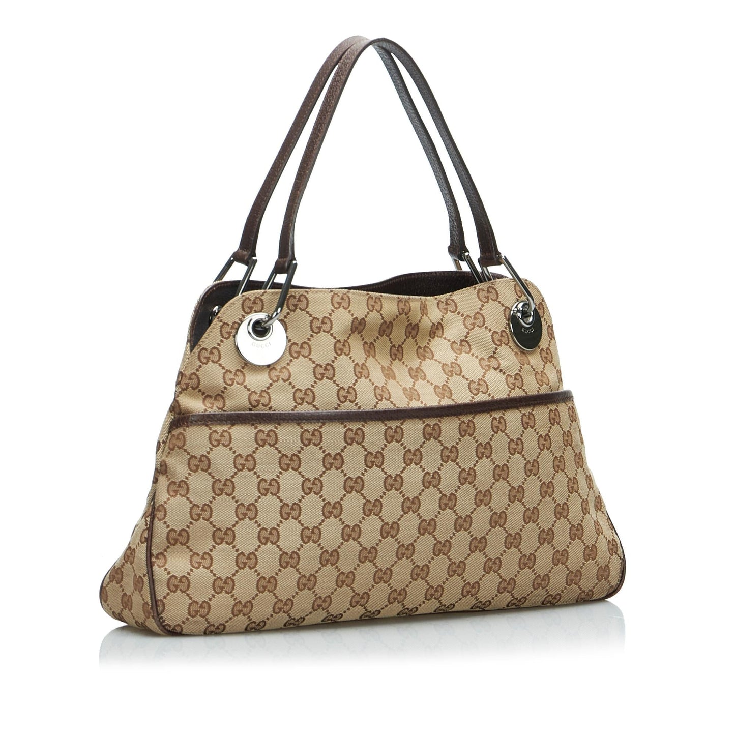 Gucci GG Eclipse SHG-CUWPhk Canvas Calf Brown Shoulder Bag