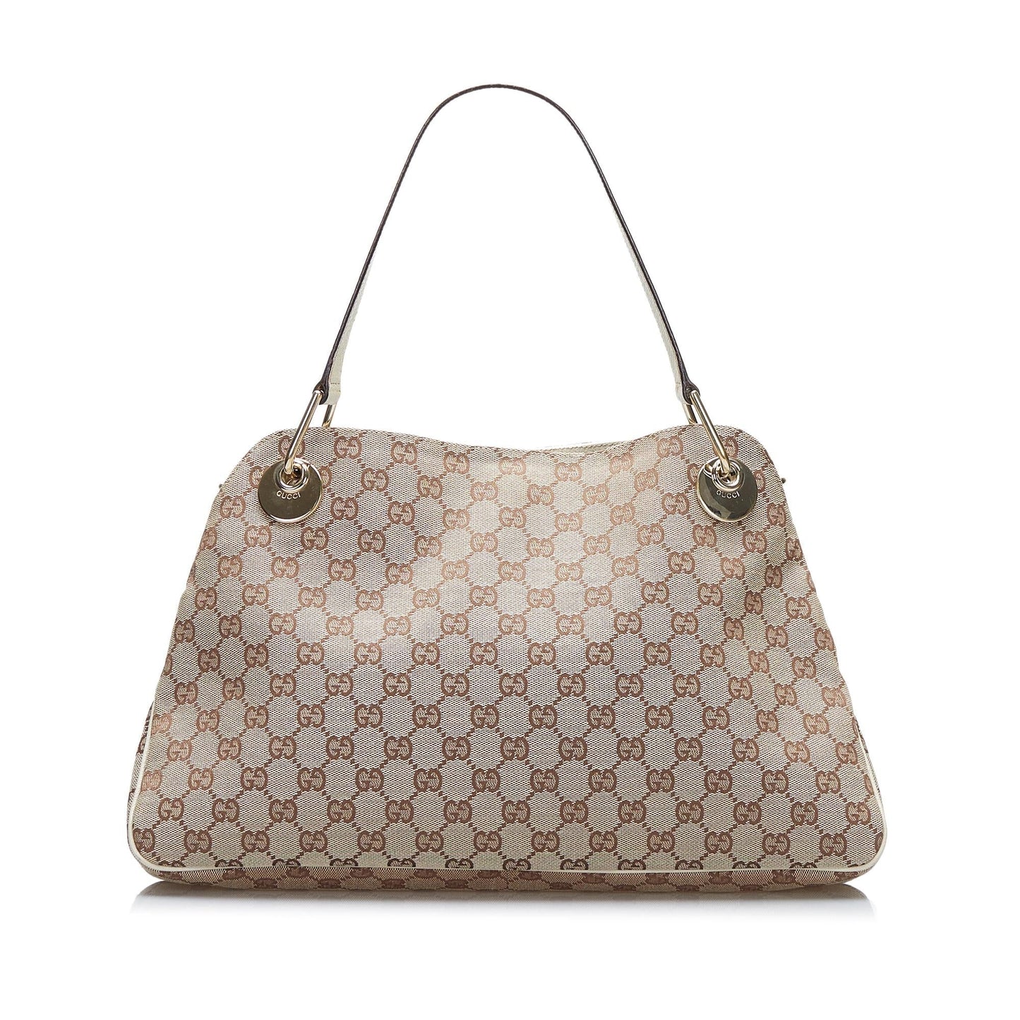 Gucci GG Eclipse SHG-gD1Zow Canvas Calf White Brown Tote Bag