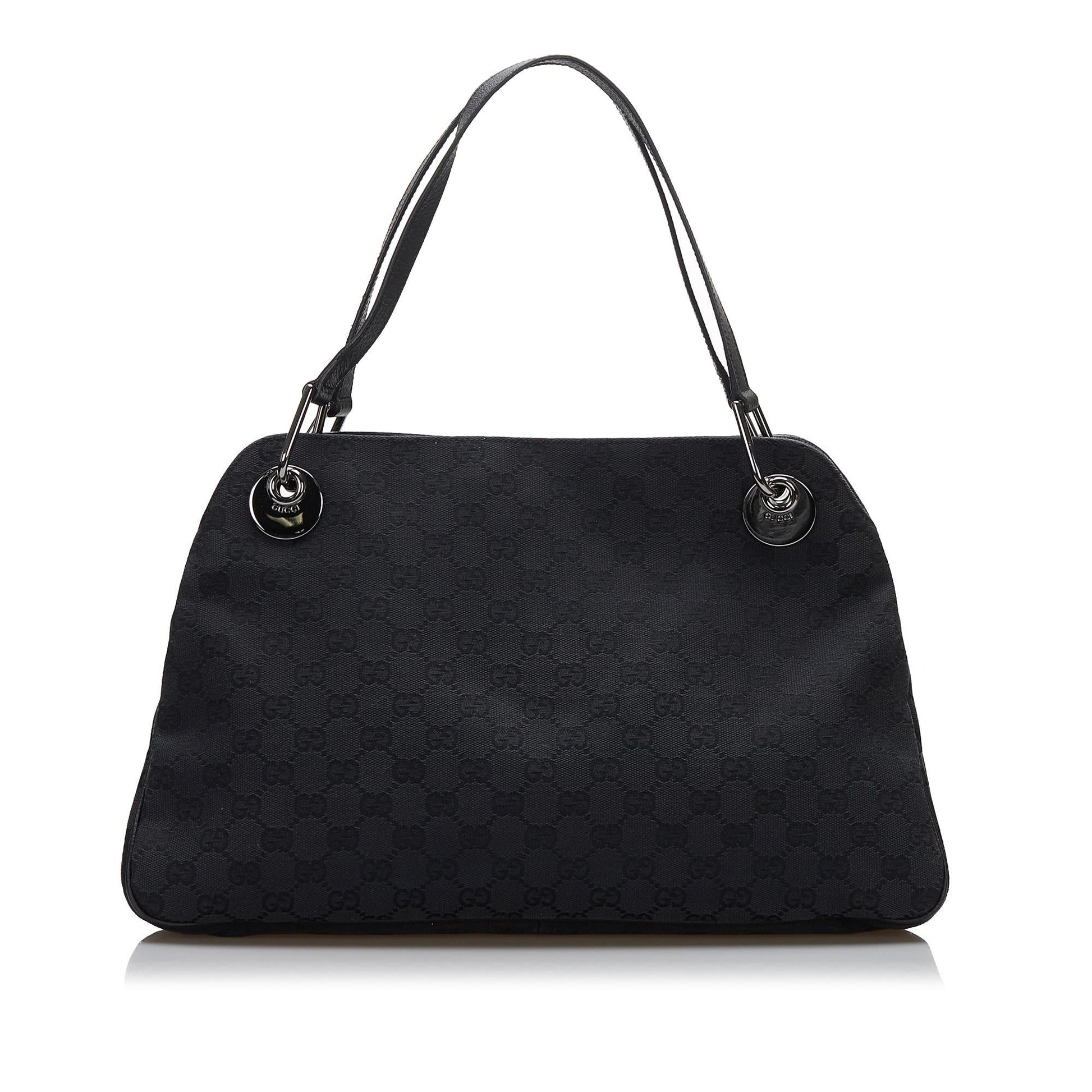 Gucci GG Eclipse SHG-Vwn056 Canvas Black Satchel Bag