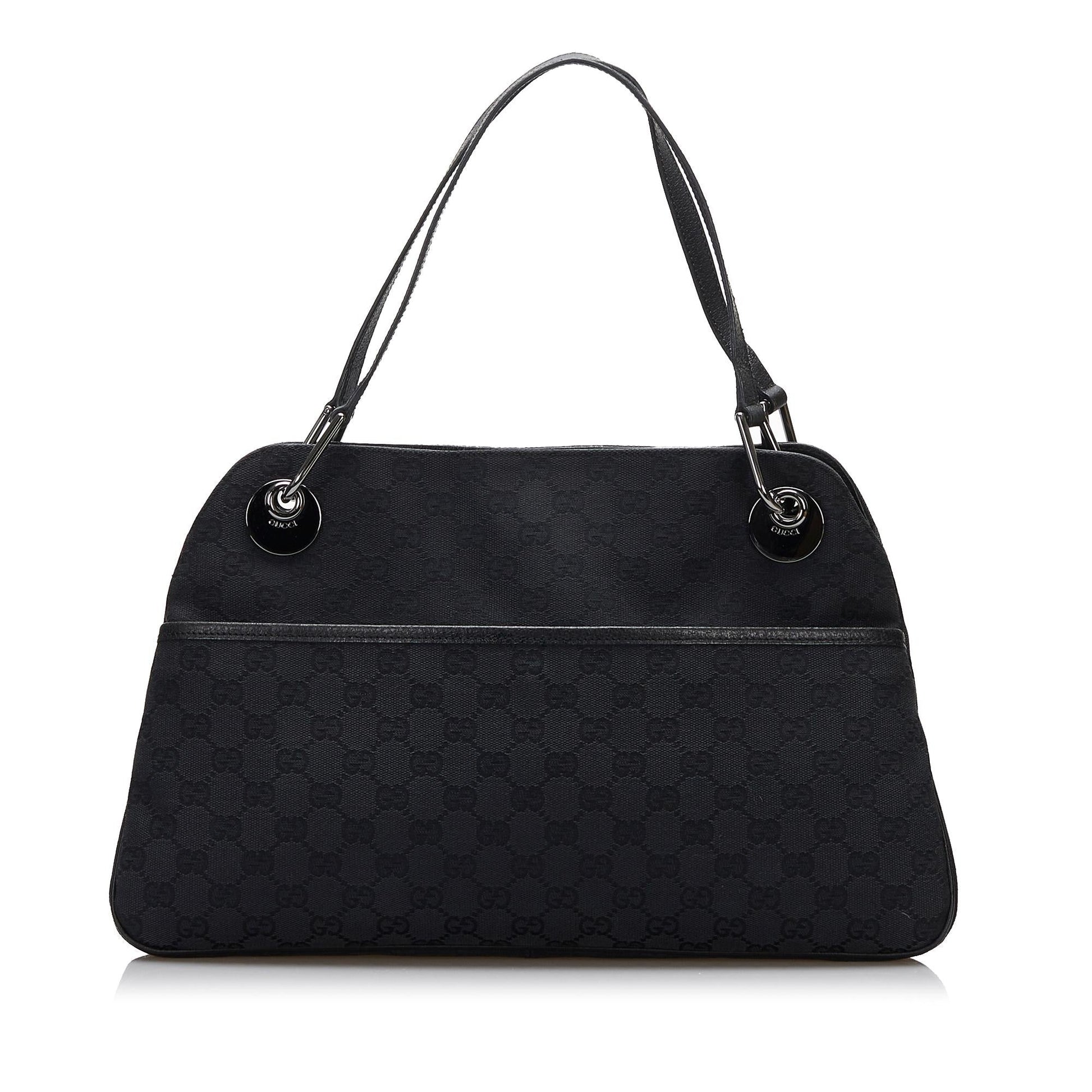 Gucci GG Eclipse SHG-Vwn056 Canvas Black Satchel Bag