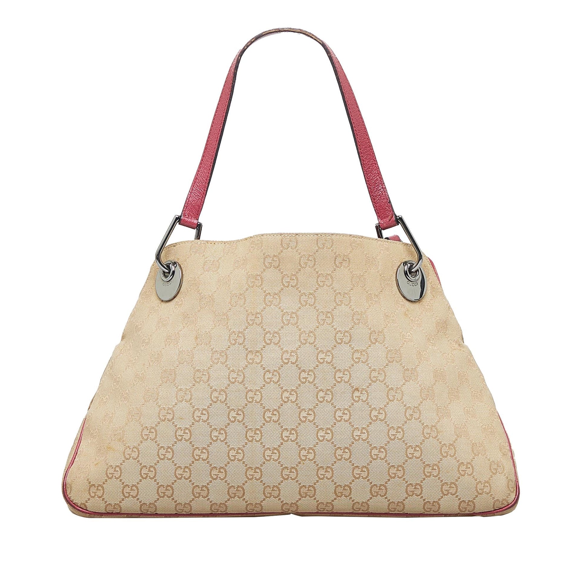 Gucci GG Eclipse SHG-aVKQgb Canvas Calf Brown Red Shoulder Bag