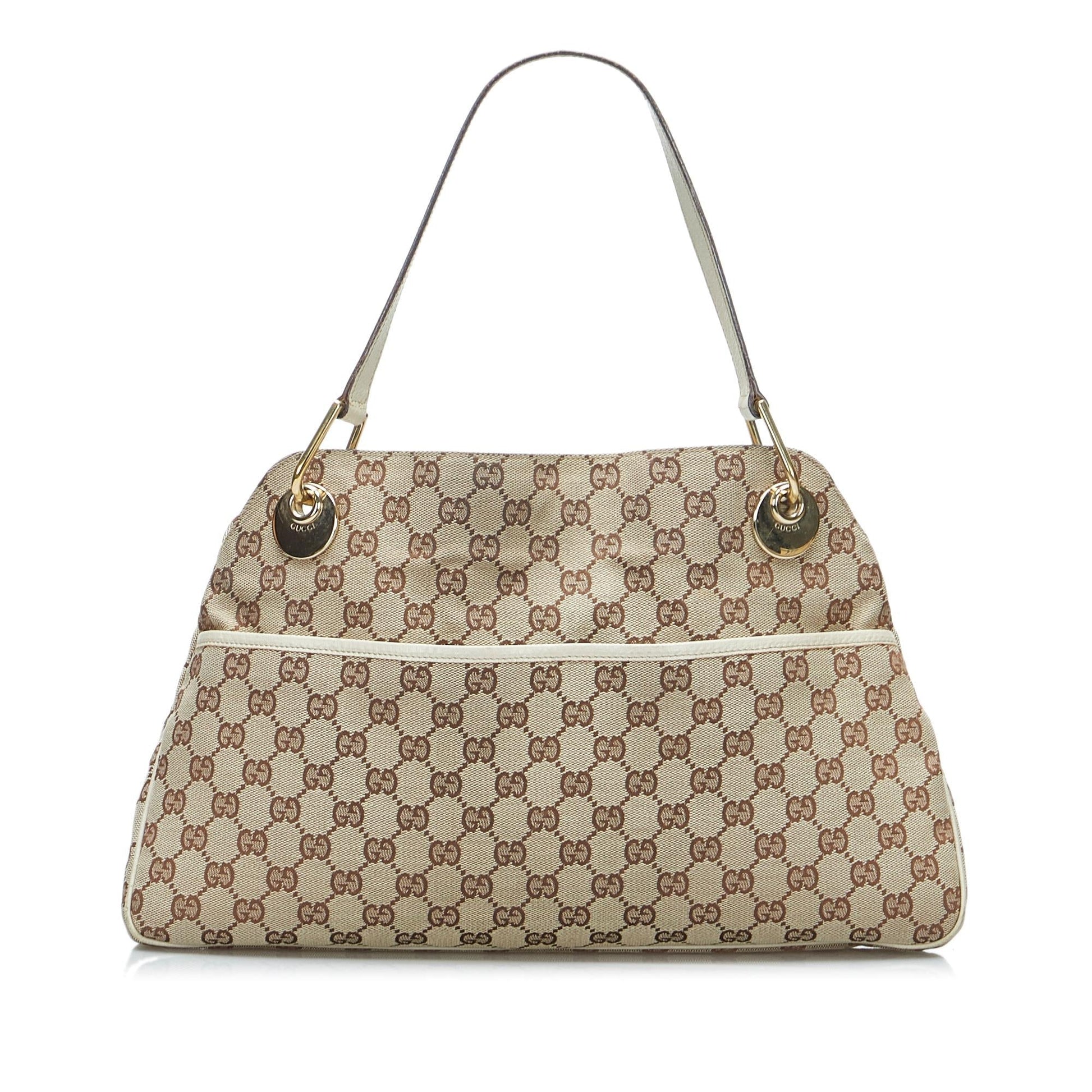 Gucci GG Eclipse SHG-C2gVnU Canvas Brown Shoulder Bag