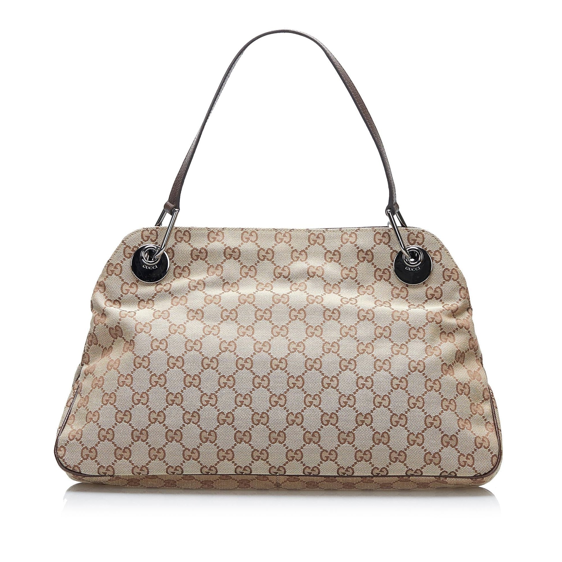 Gucci GG Eclipse SHG-KYAb17 Canvas Brown Tote Bag