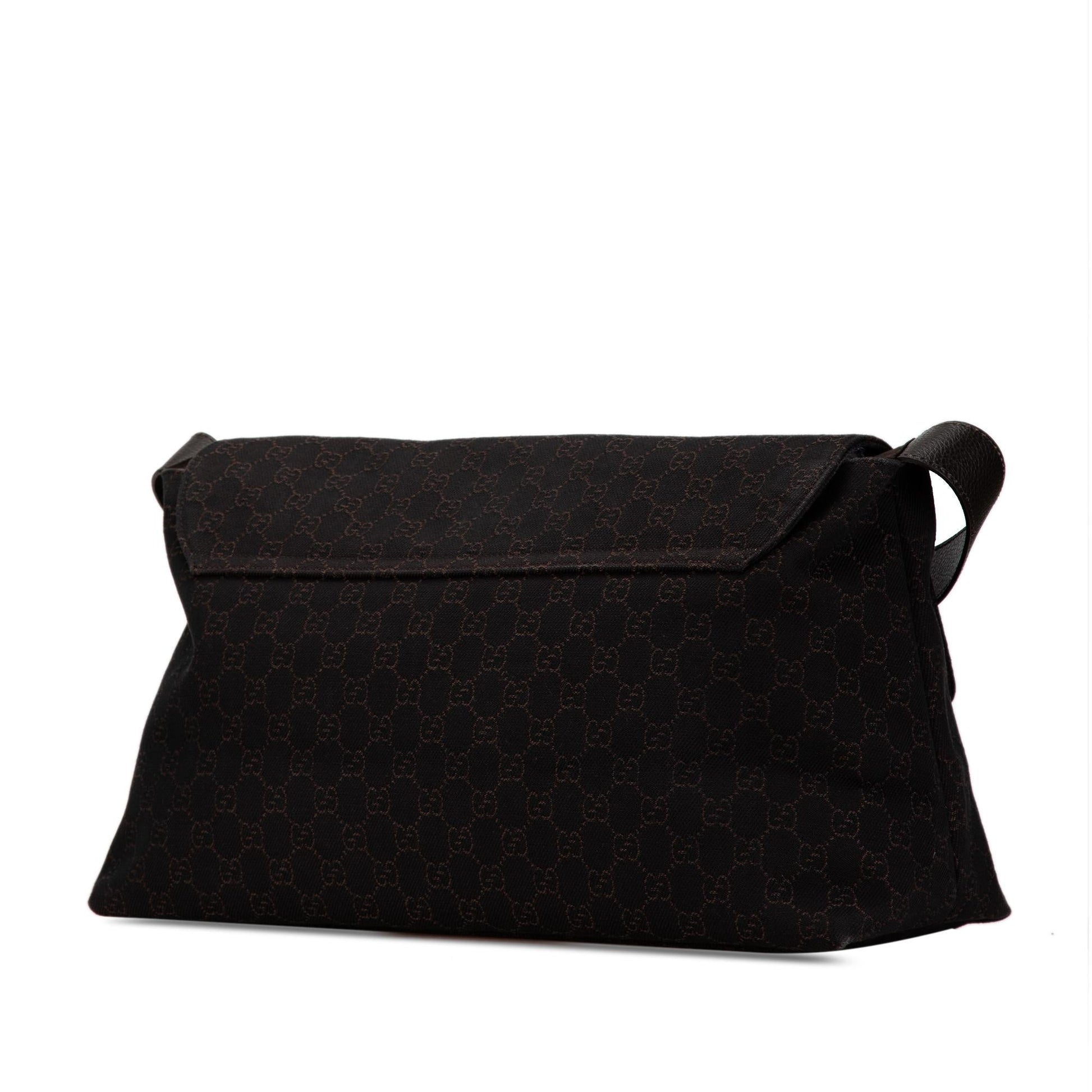 Gucci GG SHG-ekq1Cm Canvas Brown Flap Crossbody Bag
