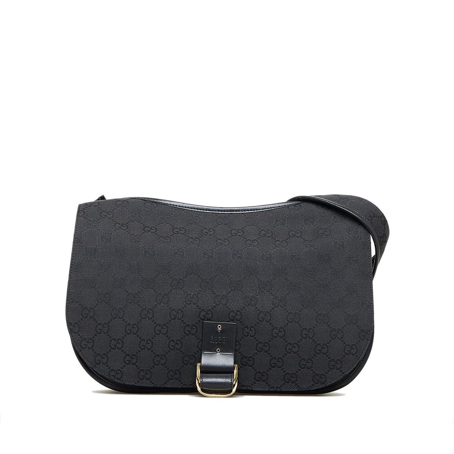 Gucci GG SHG-tltDgF Canvas Black Flap Shoulder Bag