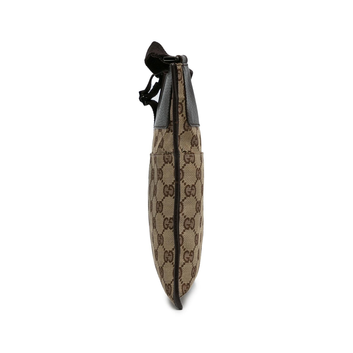 Gucci GG Flat Messenger SHG-UptcBo Canvas Brown Shoes