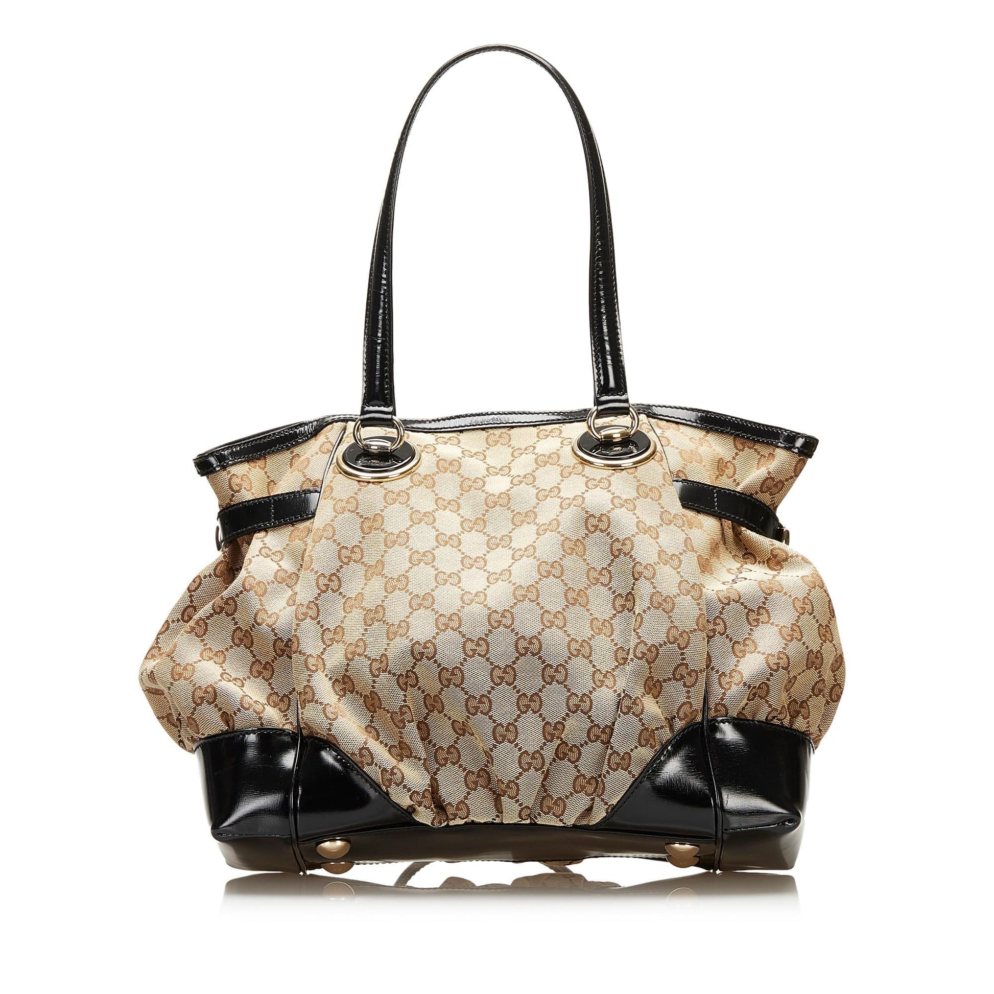 Gucci GG Full Moon SHG Canvas Brown Tote Bag