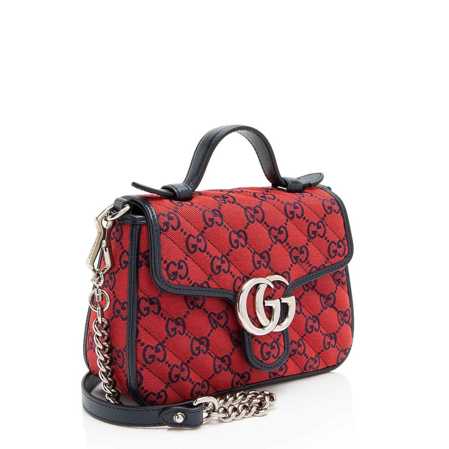 Gucci GG Marmont Canvas Mini Top Handle Crossbody Bag