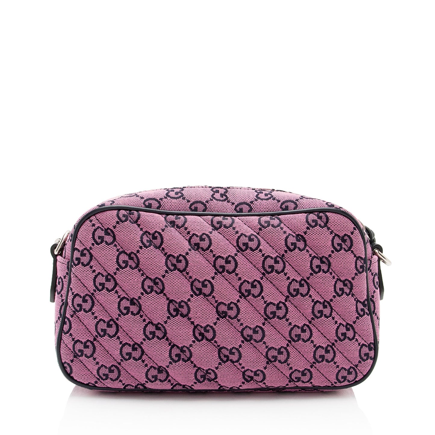 Gucci GG Marmont SHF-IaQNI1 Leather Canvas Blue Pink Crossbody Bag