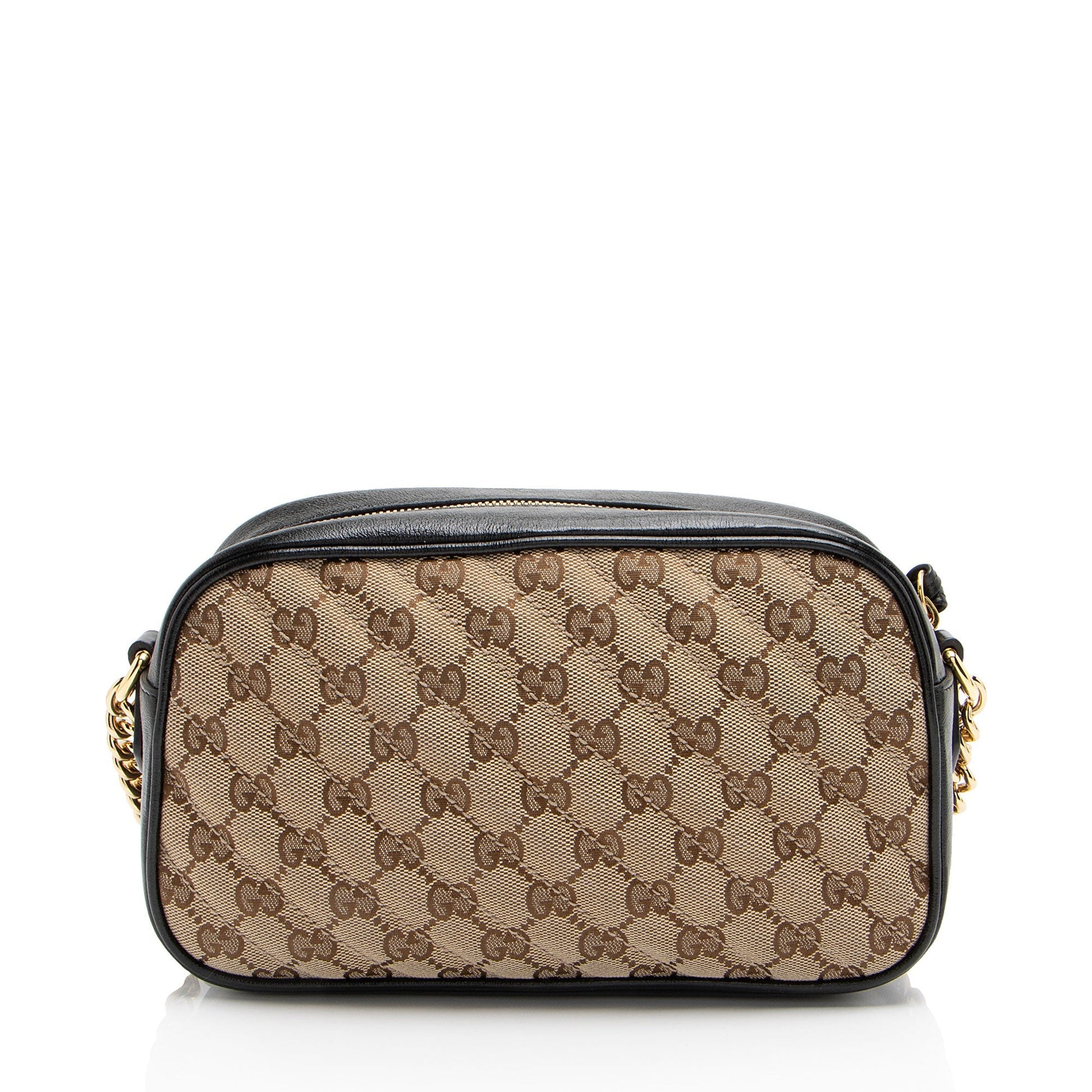 Gucci GG Marmont Camera Matelasse Leather Canvas Black Crossbody Bag Bag 2