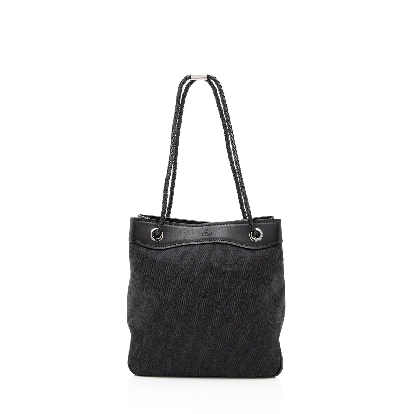 Gucci GG Gifford SHF-X9PAGw Leather Canvas Black Small Tote Bag