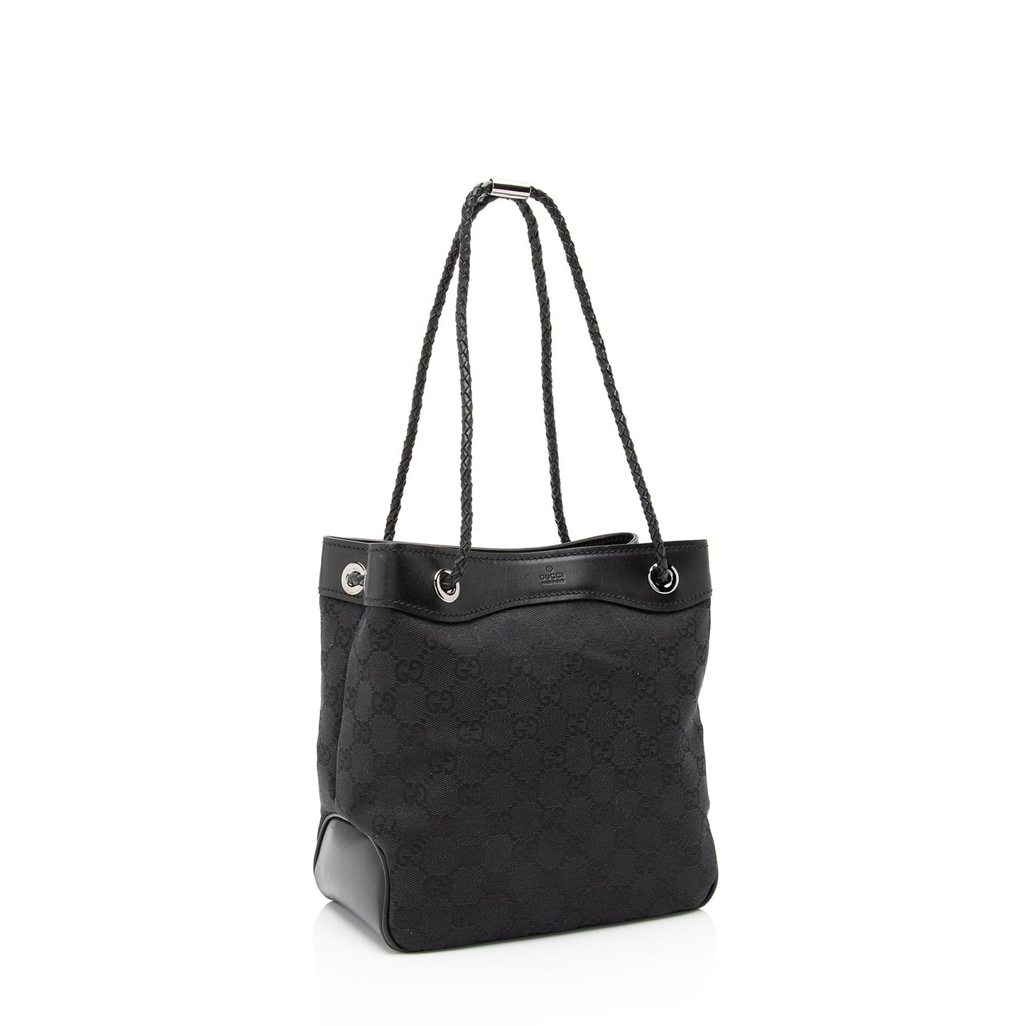 Gucci GG Gifford SHF-X9PAGw Leather Canvas Black Small Tote Bag