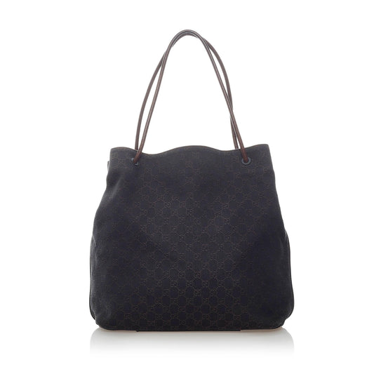Gucci GG Gifford SHG Canvas Black Brown Tote Bag