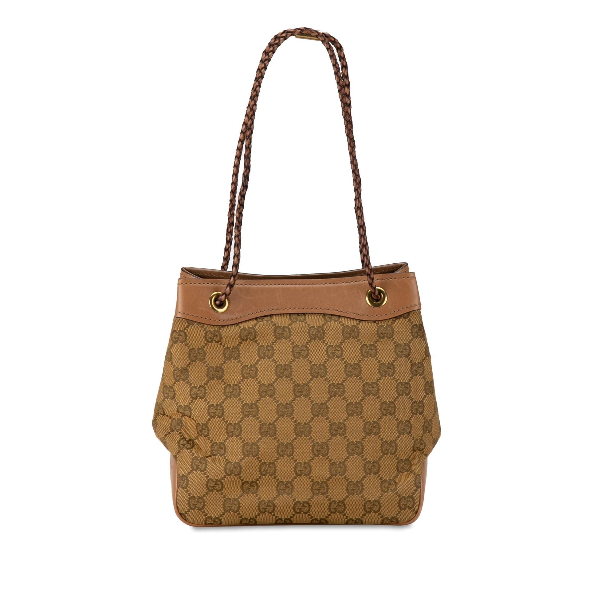 Gucci GG Gifford SHG-gXh9Pv Canvas Calf Brown Tote Bag