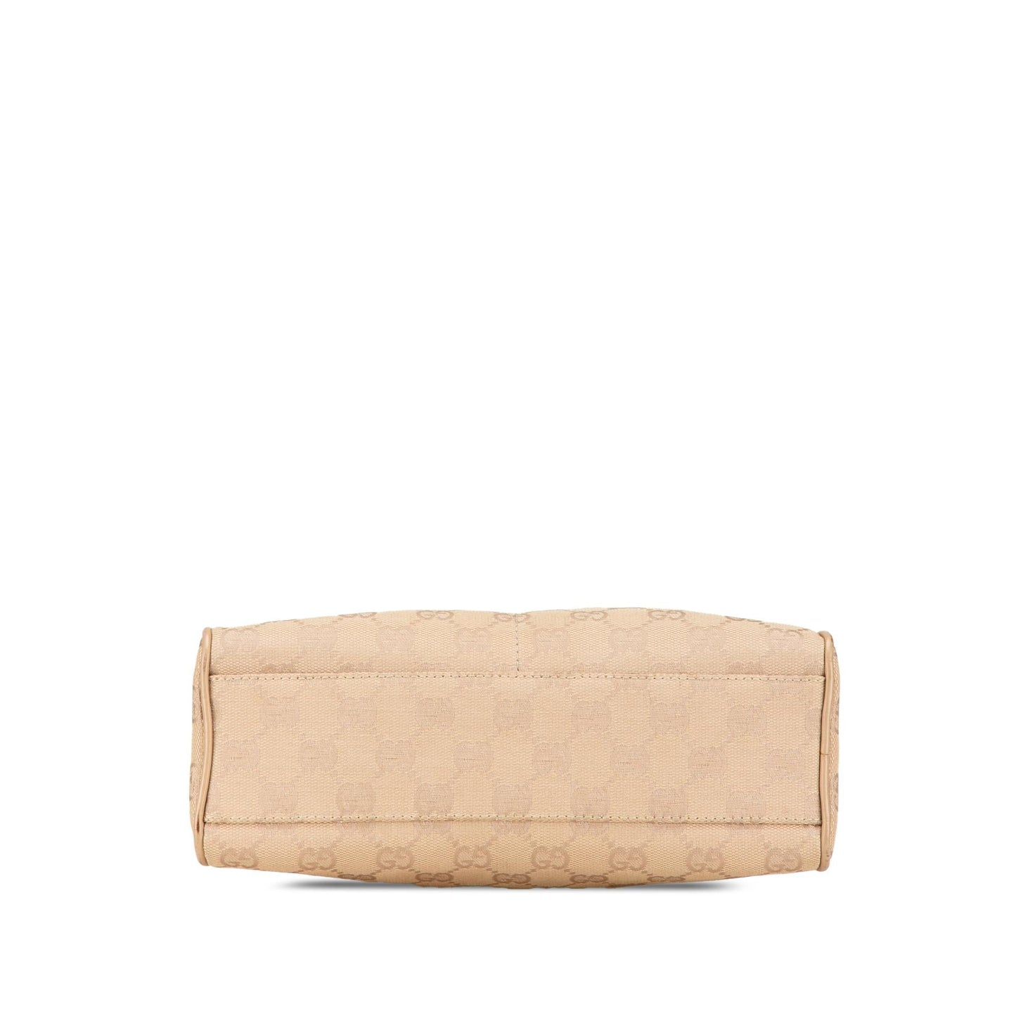 Gucci GG Half Moon Pochette Canvas Brown Shoulder Bag