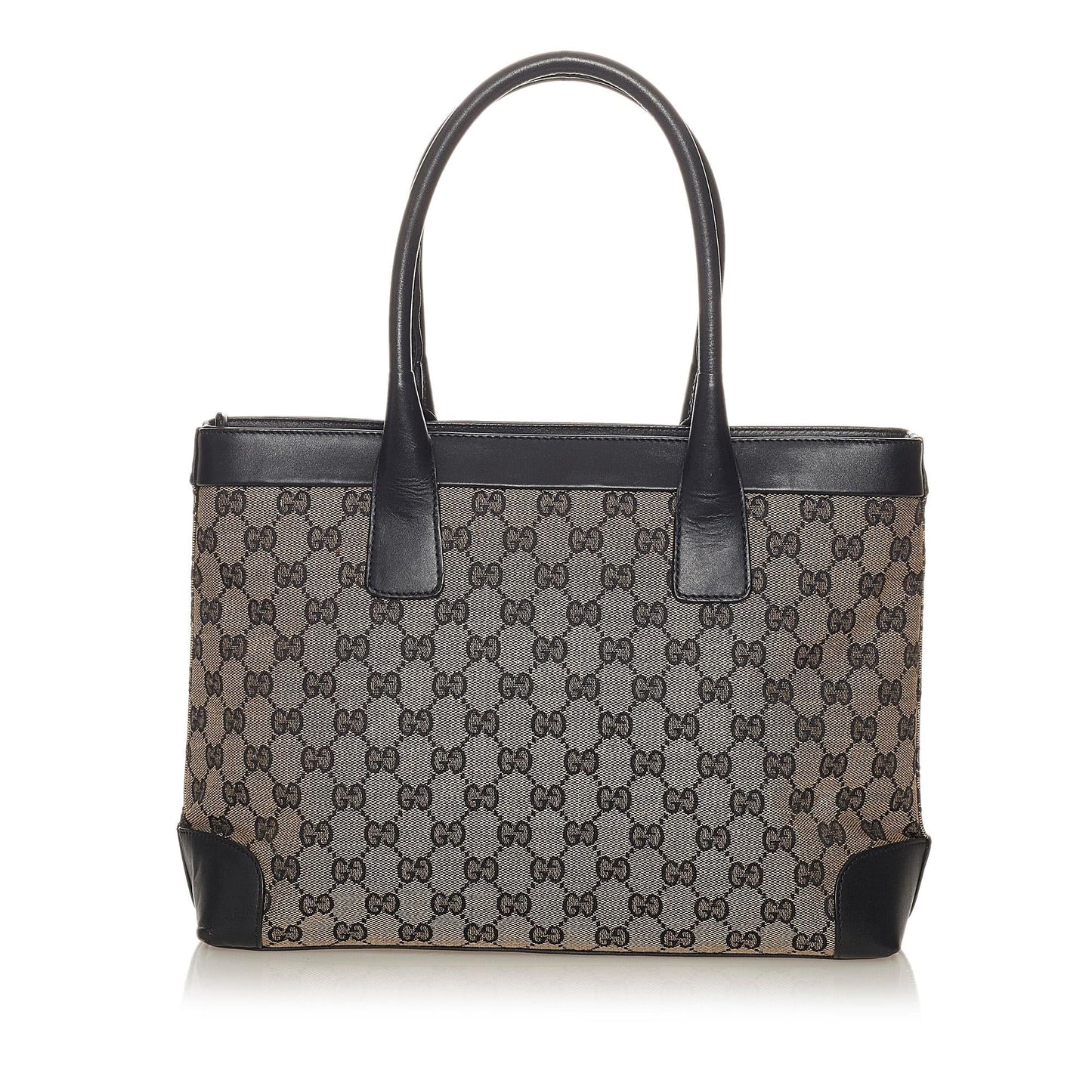 Gucci GG SHG Canvas Brown Satchel Bag 6