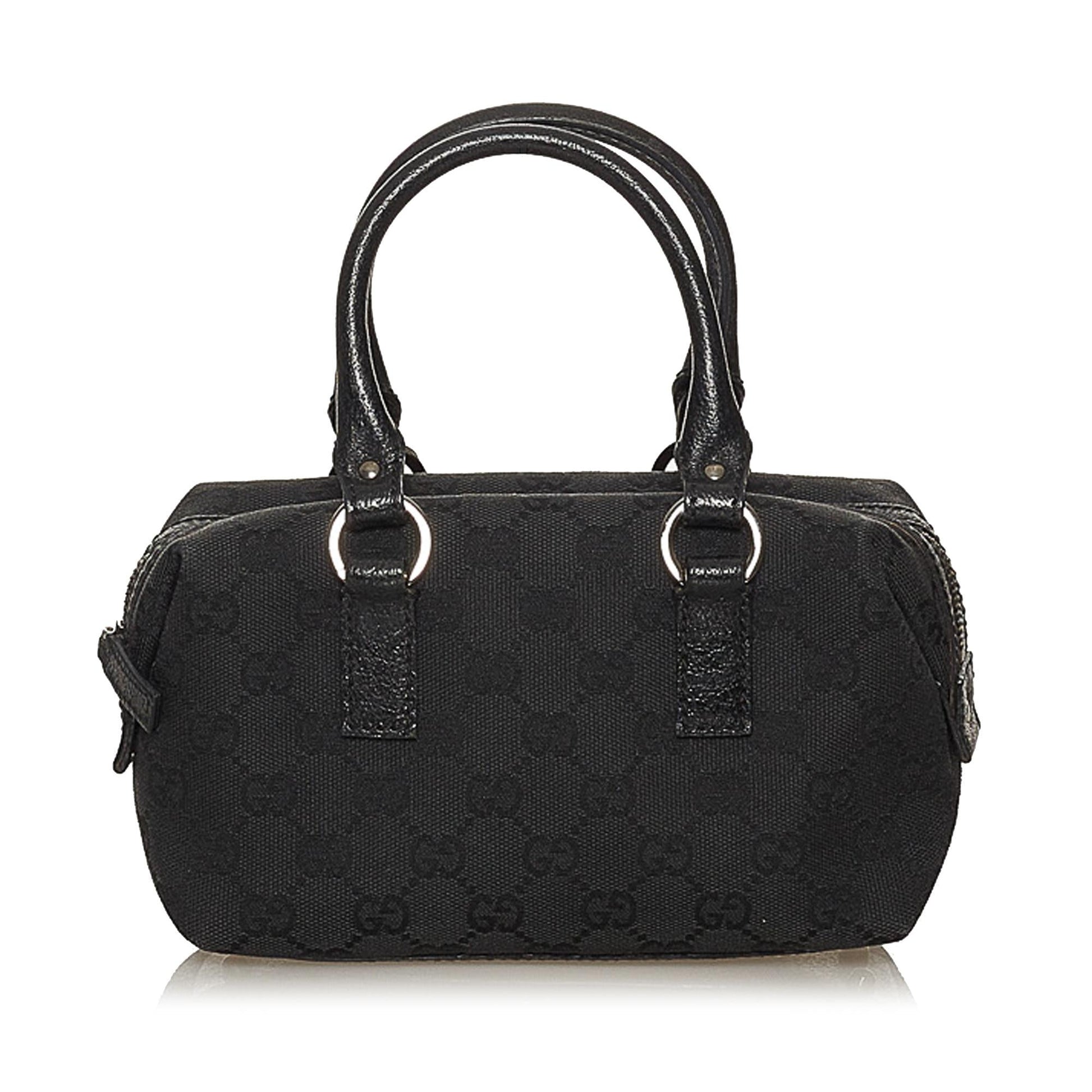 Gucci GG SHG Canvas Black Satchel Bag 3