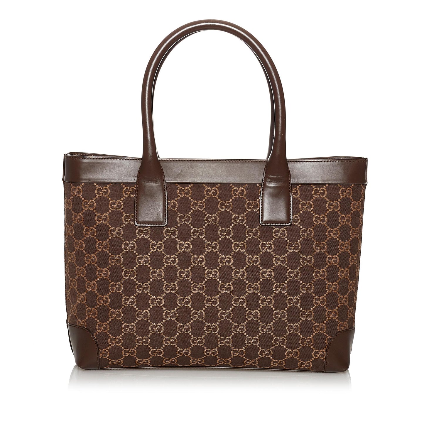 Gucci GG SHG Canvas Brown Satchel Bag 7